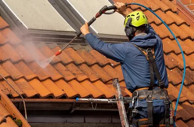 Démoussage et hydrofuge de toiture à Sarton
